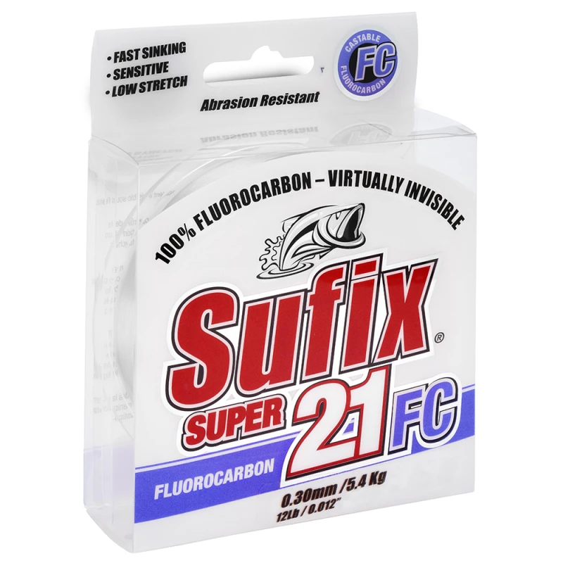 Sufix Super 21 Fluocarbon 20m Klar 0,50mm 1 Sufix Super 21 Fluocarbon 20m Klar 0,50mm