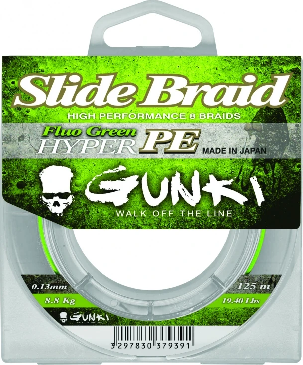 GUNKI Slide Braid 125 Fluo Green 1 GUNKI Slide Braid 125 Fluo Green