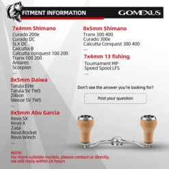 Gomexus Aluminum Double Handle With Cork Knob -Sportfischen BS100HCA27TNr 6