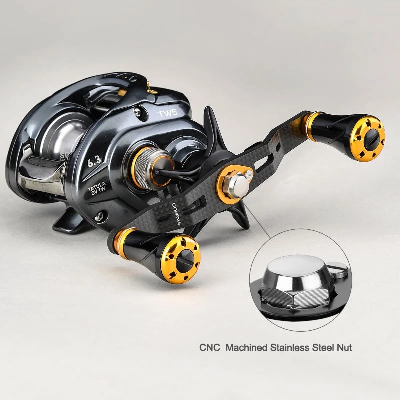 Gomexus 95mm Carbon Swept Handle With 20mm Aluminium Knob 2 Gomexus 95mm Carbon Swept Handle With 20mm Aluminium Knob – Bild 2