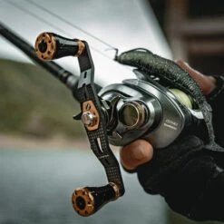 Gomexus 95mm Carbon Swept Handle With 20mm Aluminium Knob 8 Gomexus 95mm Carbon Swept Handle With 20mm Aluminium Knob -Sportfischen DCS95A20BKGDr 3