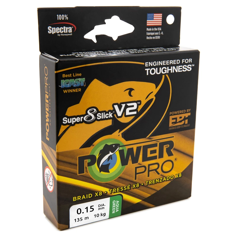 Power Pro PowerPro Super 8 Slick V2 Aqua Green 135m 1 Power Pro PowerPro Super 8 Slick V2 Aqua Green 135m